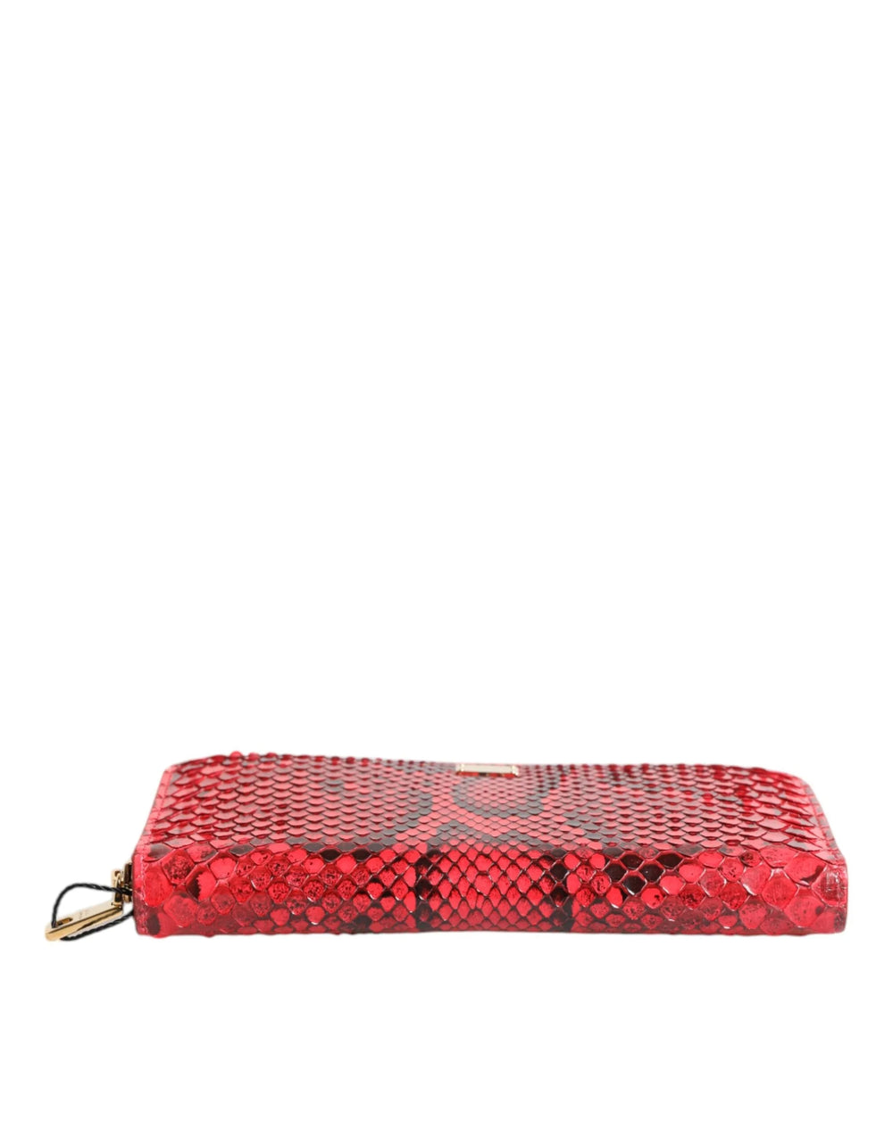 Dolce & Gabbana Red Exotic Leather Zip Around Continental Clutch Wallet - Wallets
