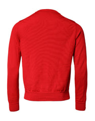 Dolce & Gabbana Red Eye Print Crew Neck Men Pullover Sweater - IT50 | L - Sweaters
