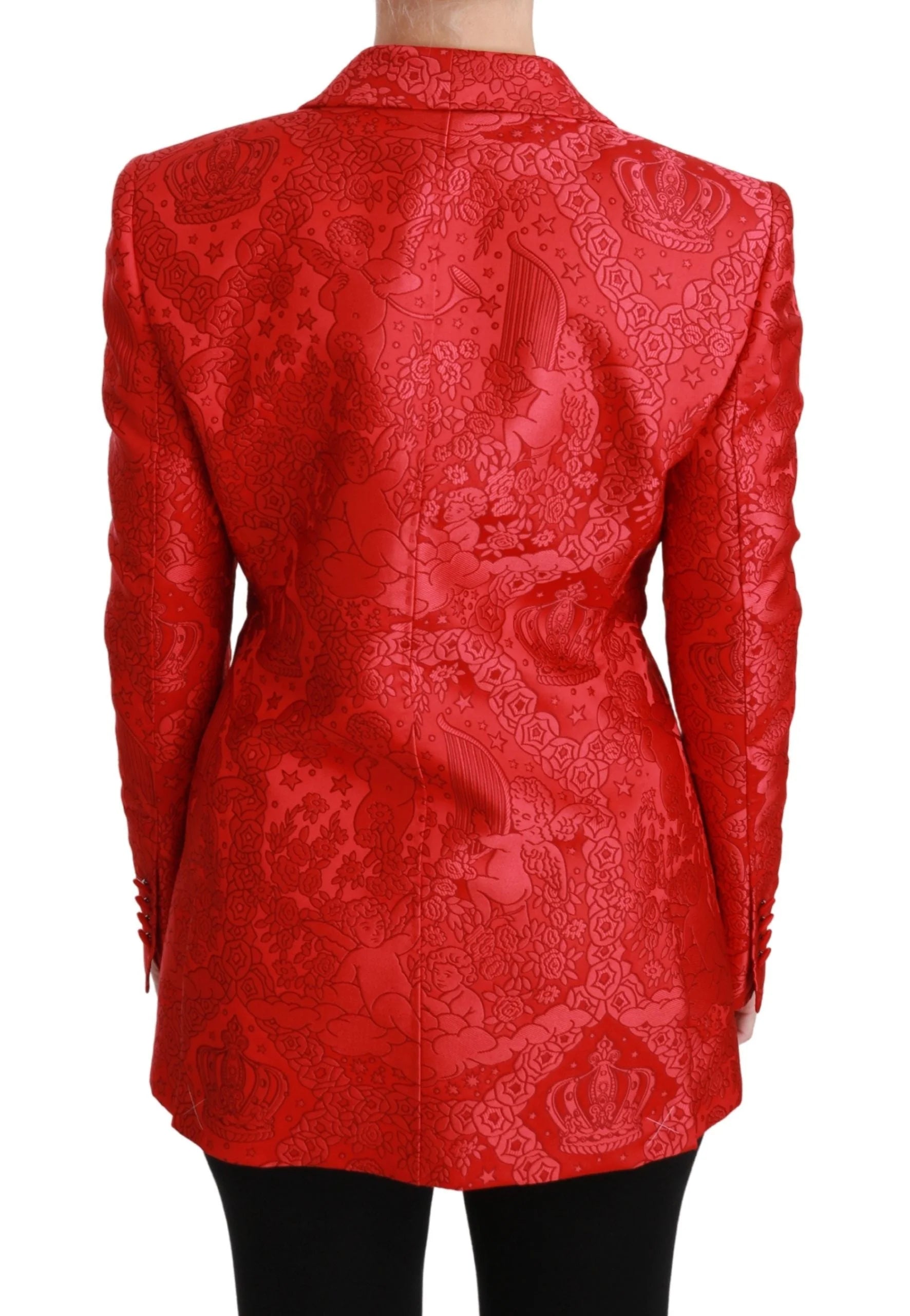 Dolce & Gabbana Red Floral Angel Blazer Coat Jacket - IT46 | L - Sport Jackets