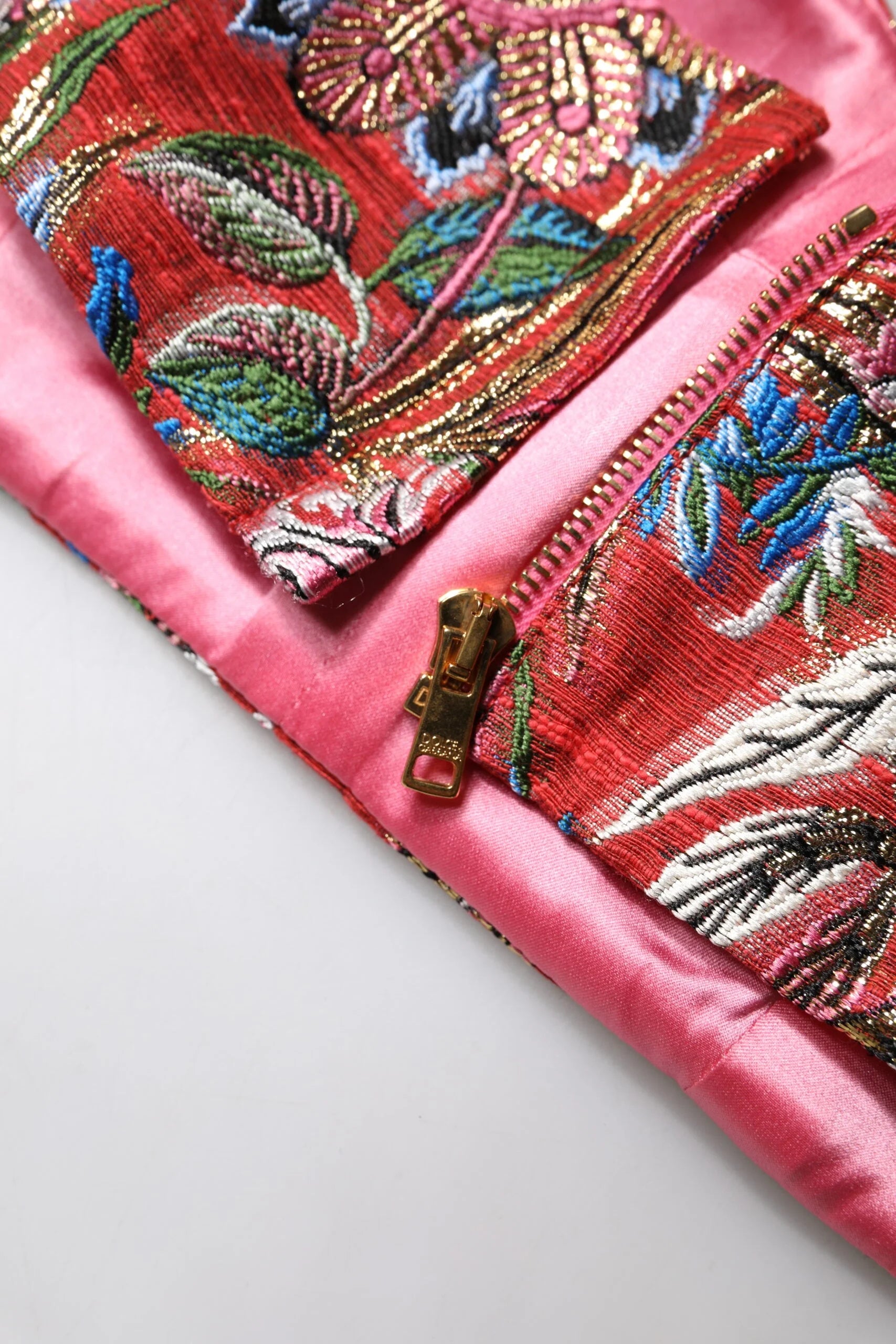 Dolce & Gabbana Red Floral Brocade Cropped Bustier Corset Top - Tank Tops