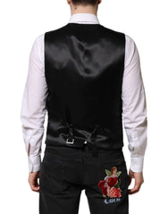 Dolce & Gabbana Red Floral Brocade Formal Men Waistcoat Vest - IT50 | L - Vests