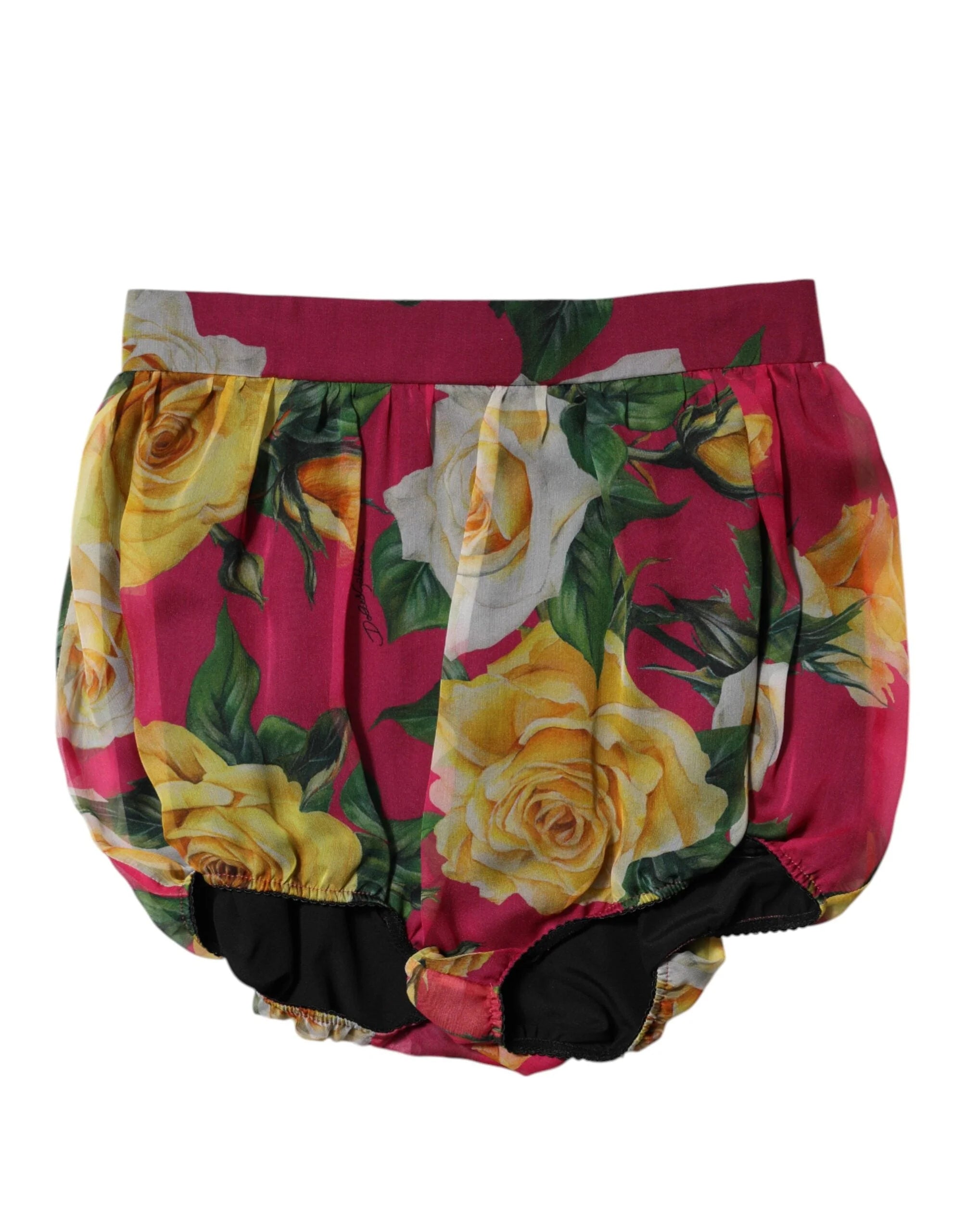 Dolce & Gabbana Red Floral High Waist Women Hot Pants Shorts - IT40|S - Short Trousers