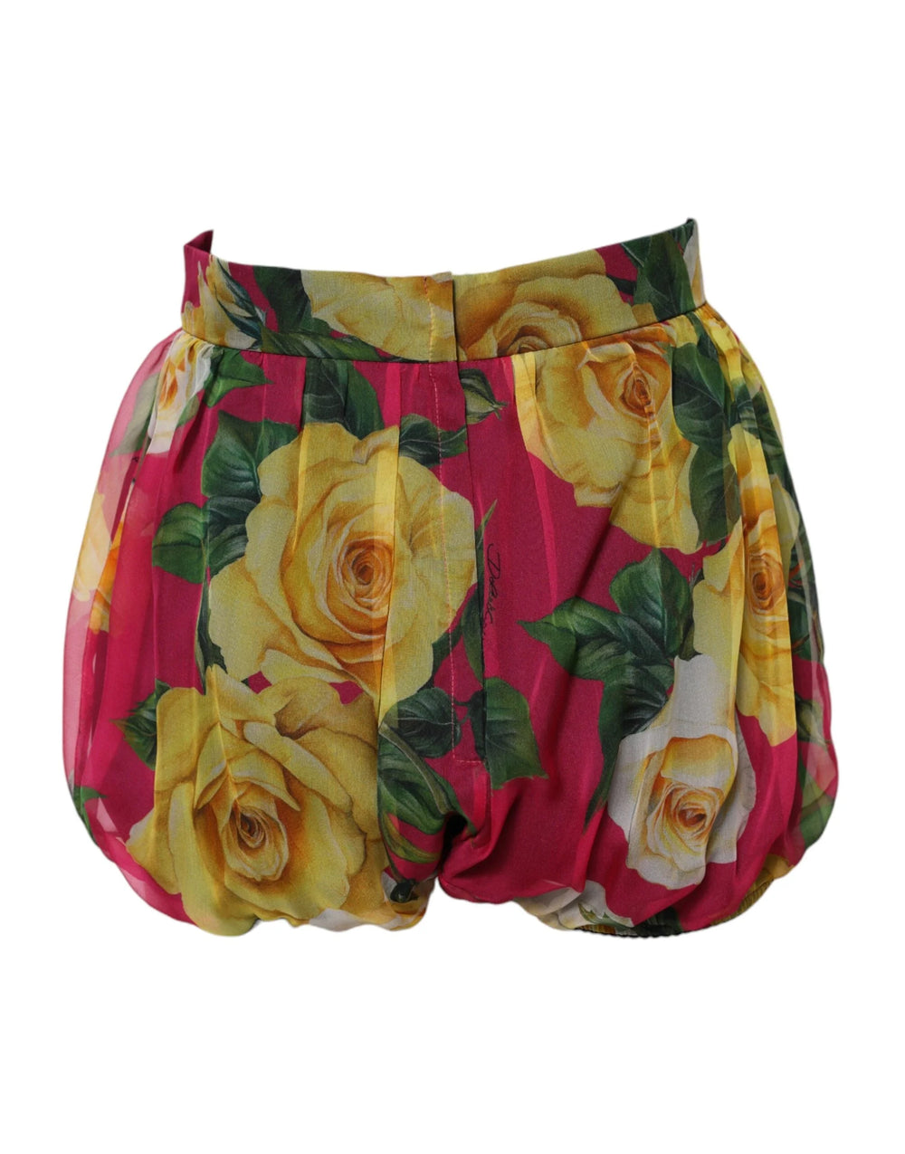Dolce & Gabbana Red Floral High Waist Women Hot Pants Shorts - IT40|S - Short Trousers