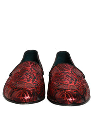 Sapatos de mocassim Dolce & Gabbana com padrão floral vermelho e jacquard - EU44/US11