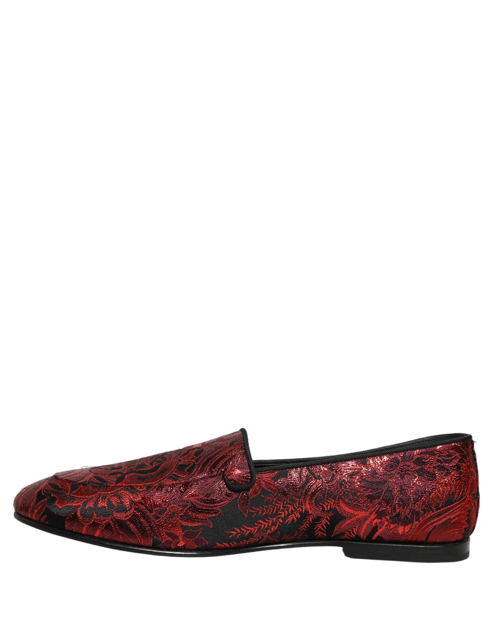Sapatos de mocassim Dolce & Gabbana com padrão floral vermelho e jacquard - EU44/US11