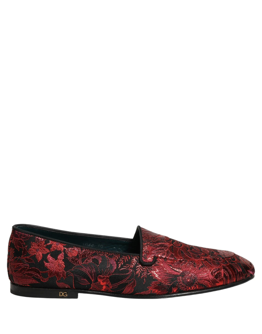Sapatos de mocassim Dolce & Gabbana com padrão floral vermelho e jacquard - EU44/US11