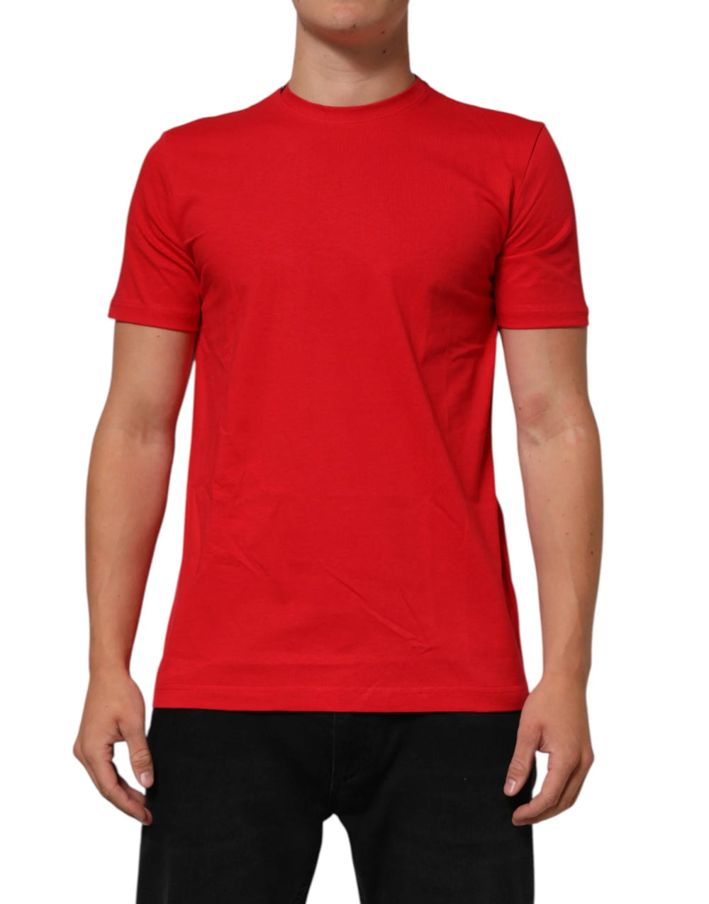 Dolce & Gabbana Red Goodluck 2023 Cotton Crew Neck T-shirt - T-Shirts
