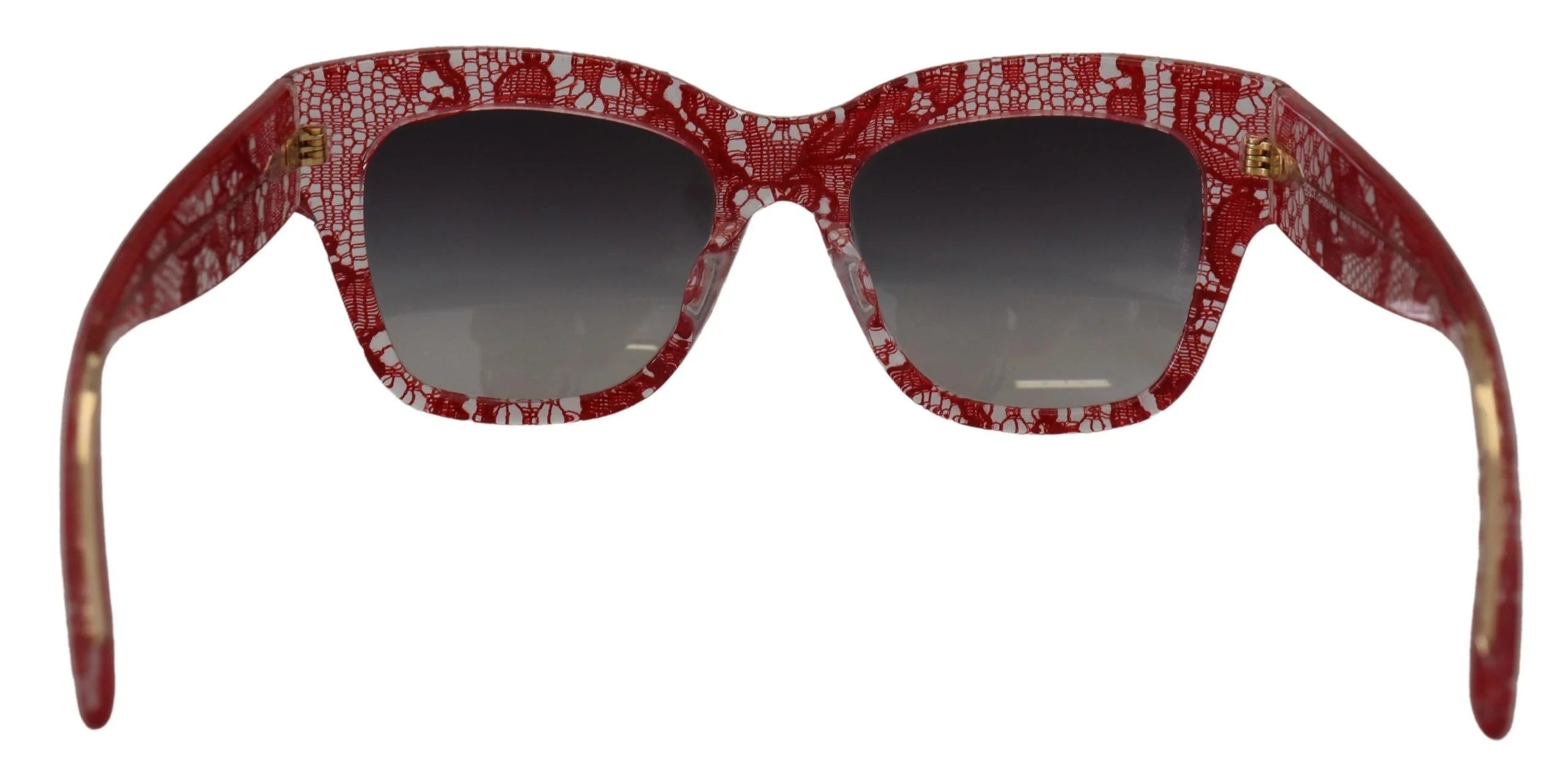 Dolce & Gabbana Red Lace Acetate Rectangle Shades DG4231F Sunglasses - Sunglasses