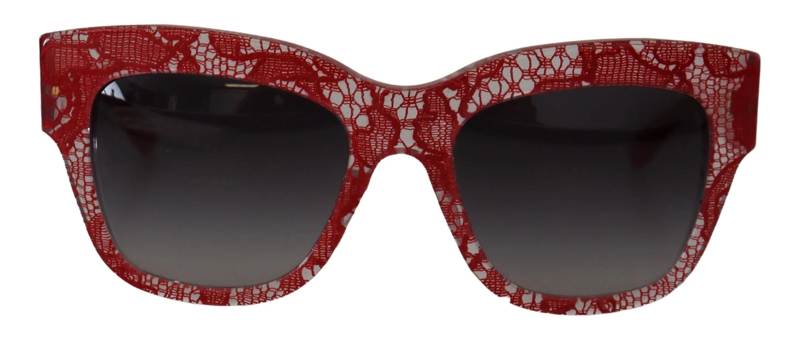 Dolce & Gabbana Red Lace Acetate Rectangle Shades DG4231Sunglasses - Sunglasses