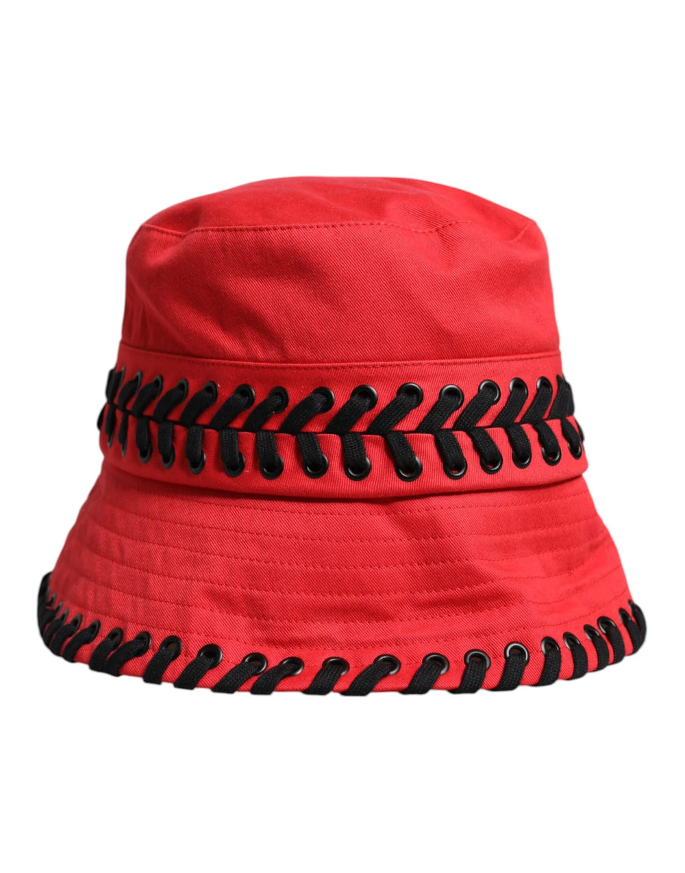 Dolce & Gabbana Red Lace Polyester Wide Brim Bucket Hat - 57 cm|S - Bucket Hats