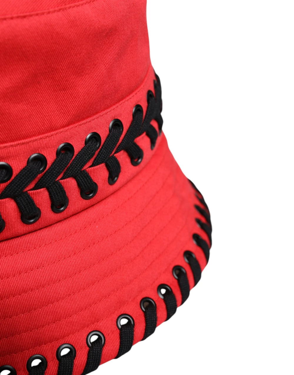 Dolce & Gabbana Red Lace Polyester Wide Brim Bucket Hat - 57 cm|S - Bucket Hats