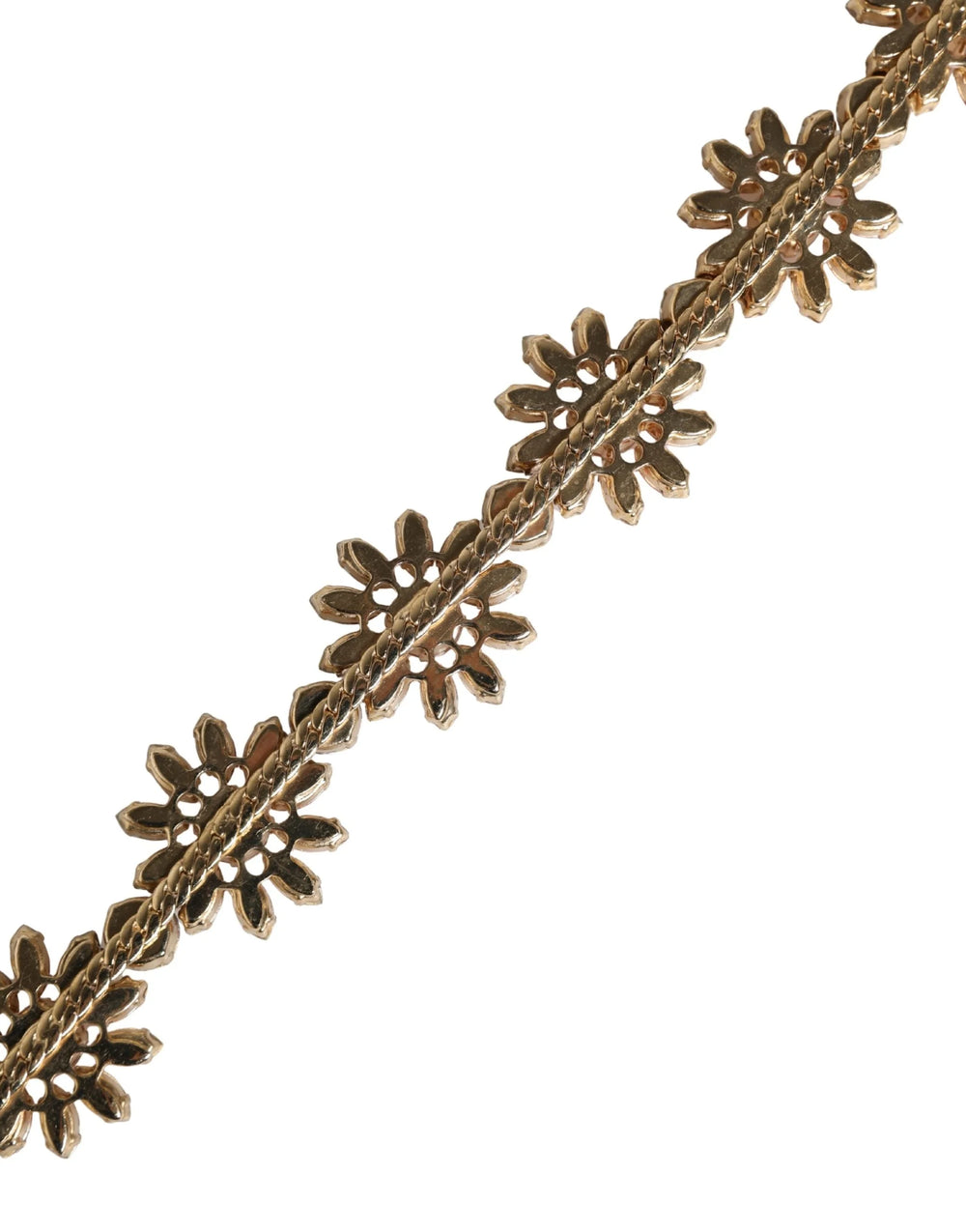 Dolce & Gabbana Rød Læder Taljebælte Med Daimblomster og Krystaller