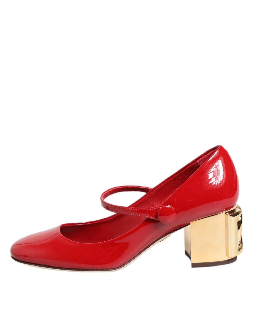Dolce & Gabbana Red Leather DG Logo Heels Sandals Shoes - EU35.5/US5 - Heels