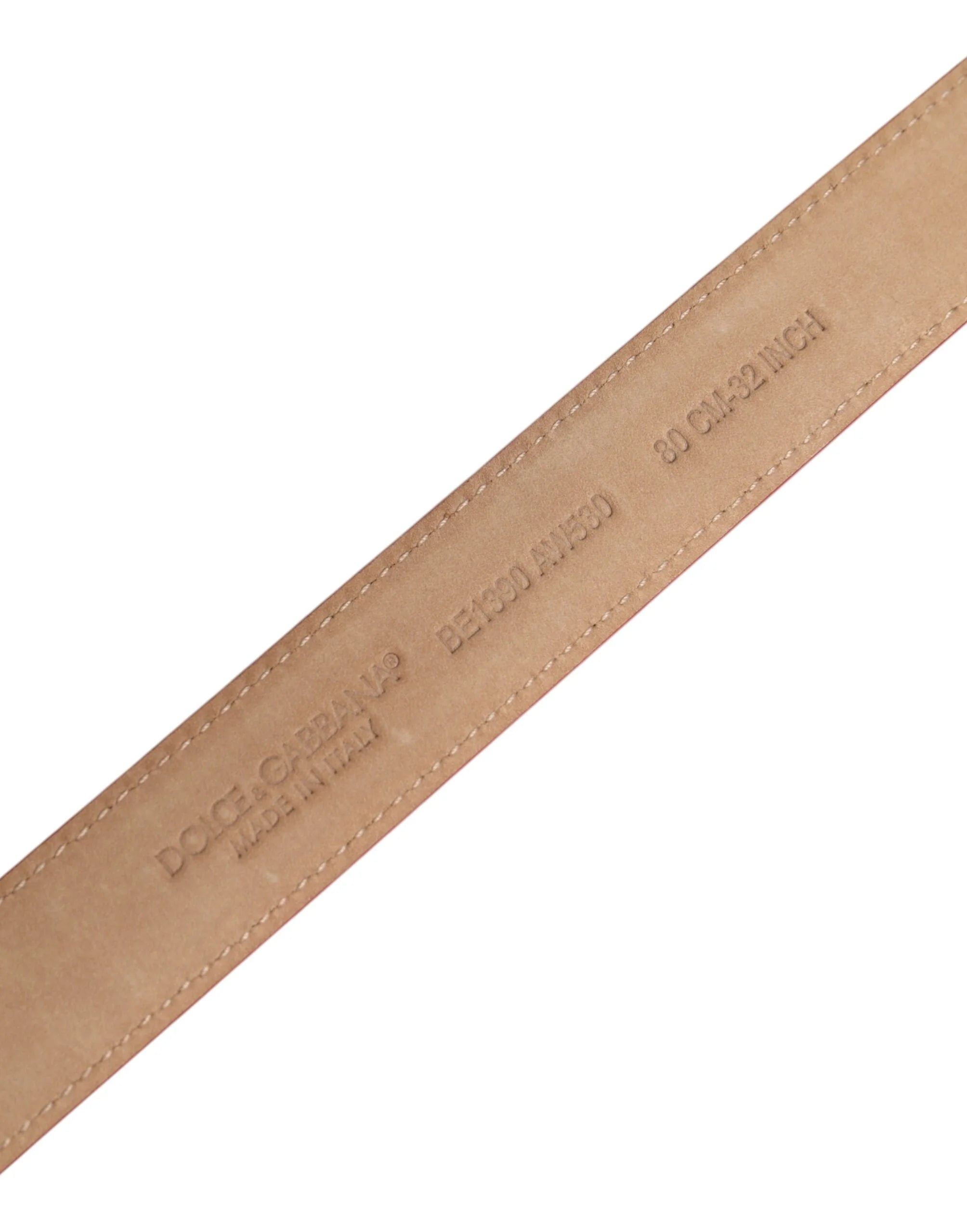 Dolce & Gabbana Red Leather Gold Metal Buckle Cintura Belt - 80 cm / 32 Inches - Belts