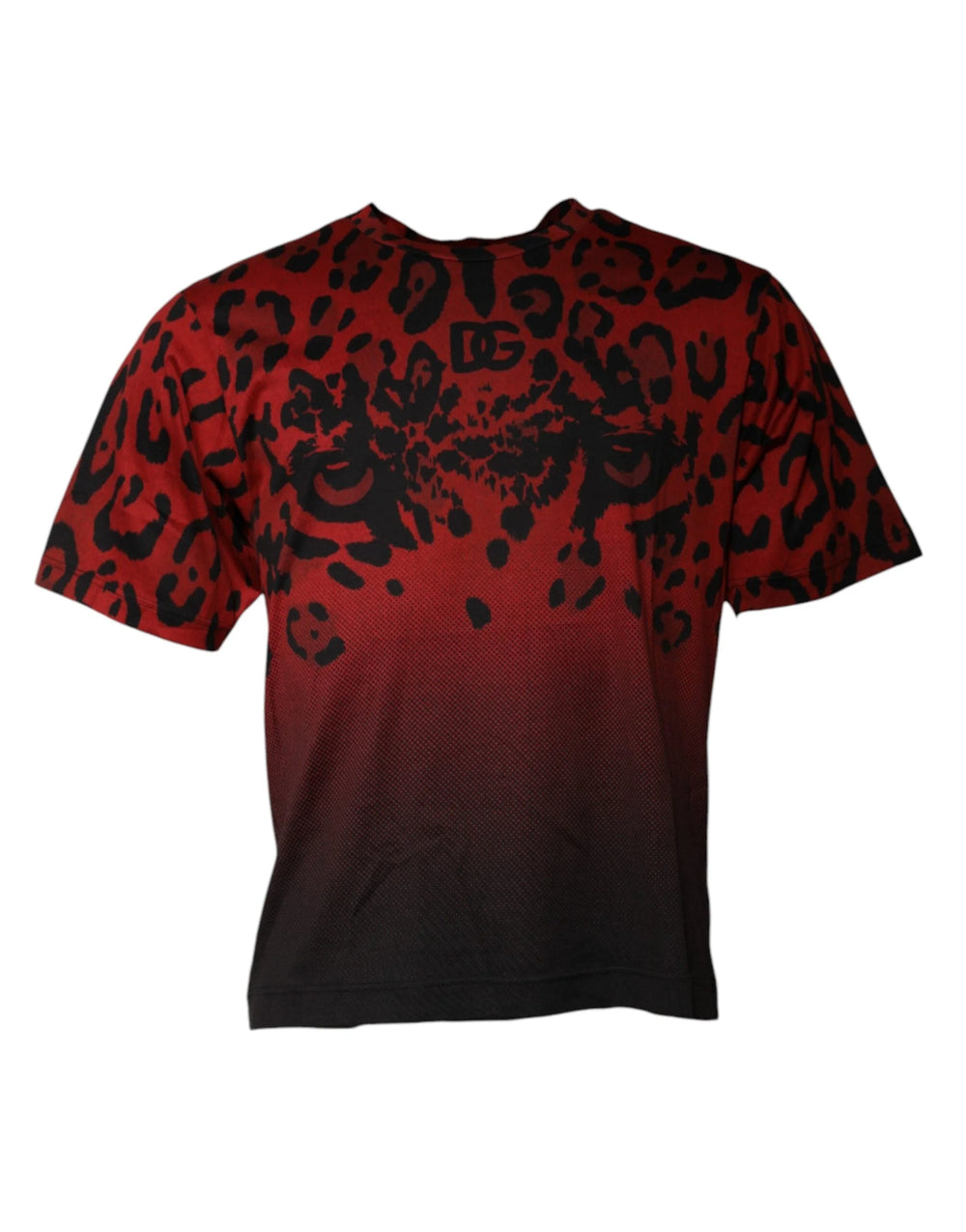 Dolce & Gabbana Red Leopard Cotton Short Sleeves T-shirt - IT46 | S - T-Shirts