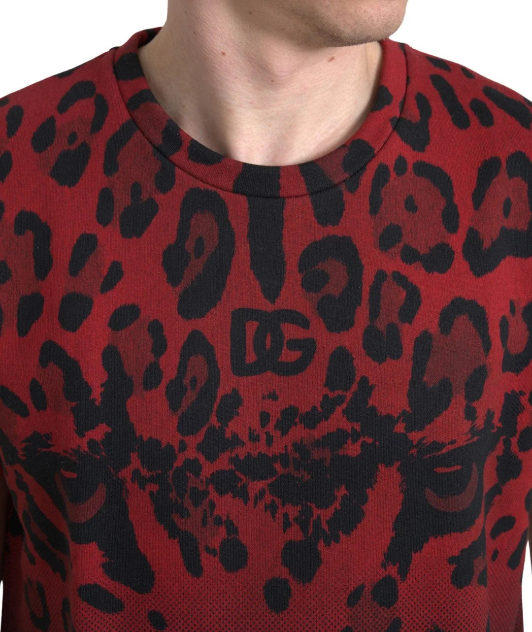 Dolce & Gabbana Red Leopard Cotton Sleeveless Tank T-shirt - Tank Tops