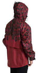 Dolce & Gabbana Red Leopard Hooded Rain Coat Jacket - IT48 | M - Rain Coats