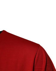 Dolce & Gabbana Red Logo Crown Cotton Crew Neck T-shirt - T-Shirts