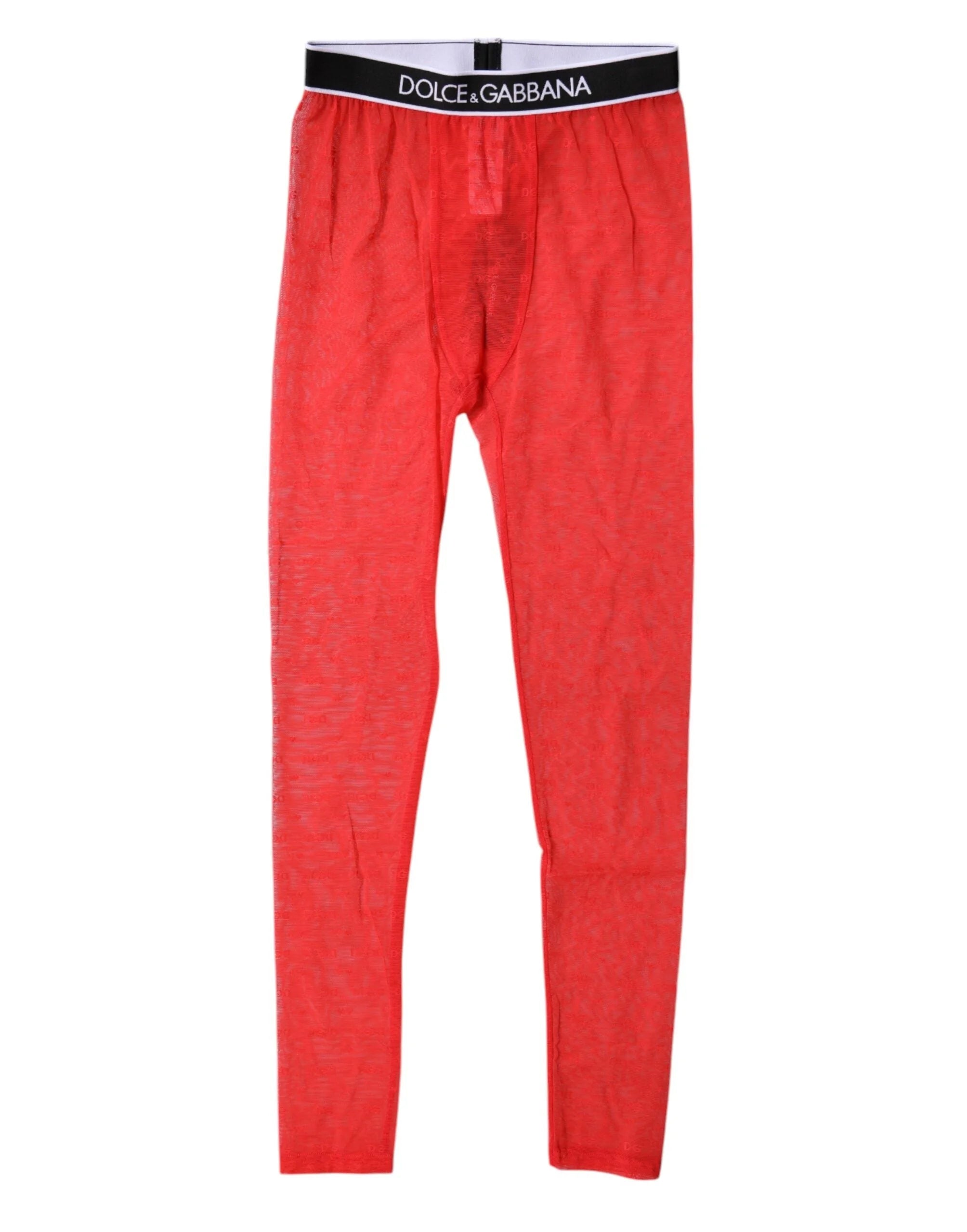 Dolce & Gabbana Red Logo Lace Lingerie Tight Pants Underwear - IT2 | S - Hosiery