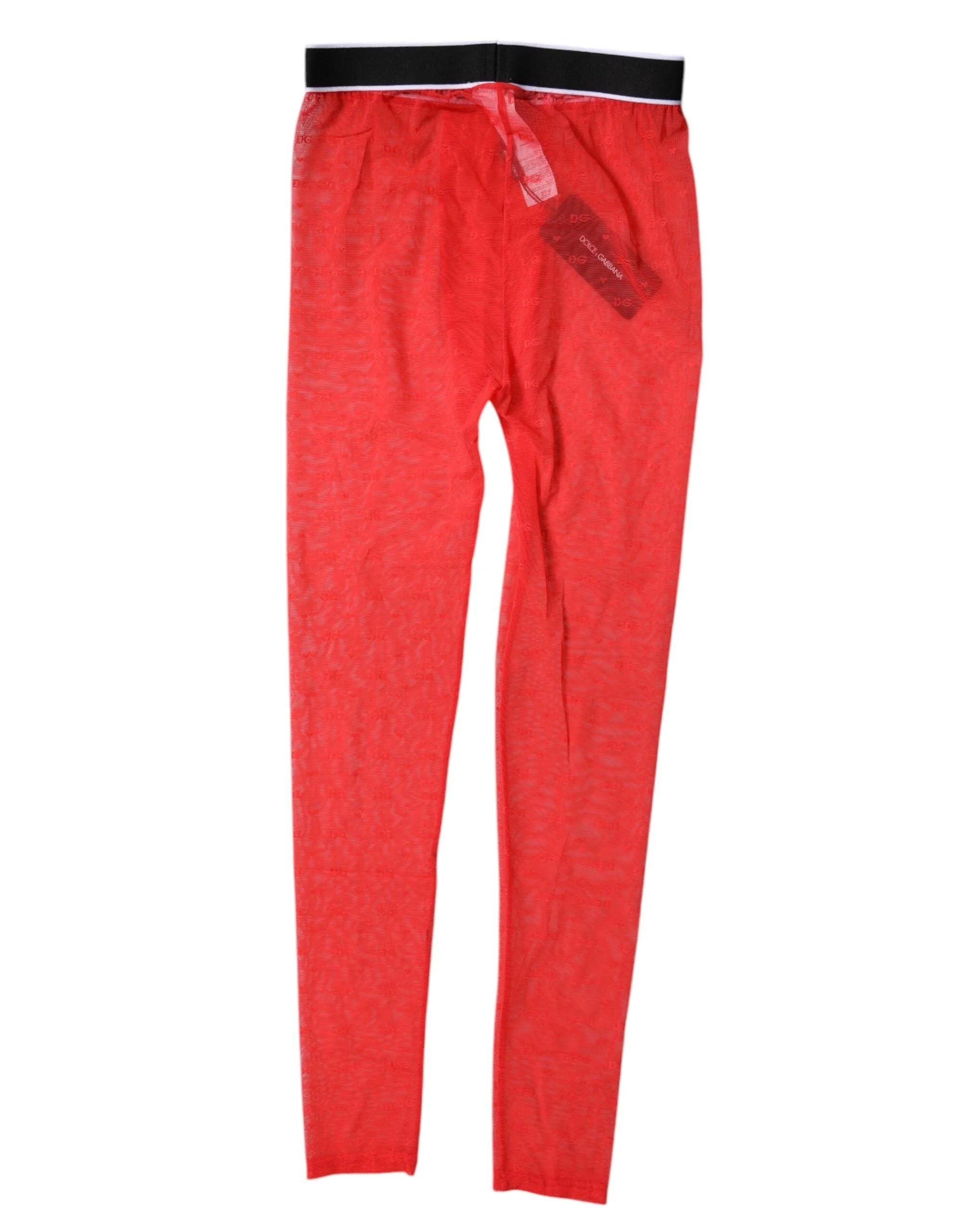 Dolce & Gabbana Red Logo Lace Lingerie Tight Pants Underwear - IT2 | S