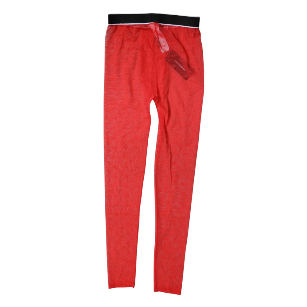 Dolce & Gabbana Red Logo Lace Lingerie Tight Pants Underwear - IT2 | S - Hosiery