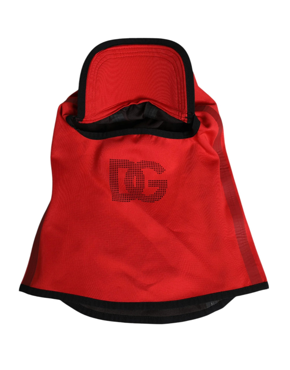 Dolce & Gabbana Red Logo Polyester Wide Brim Balaclava Hat - Balaclavas
