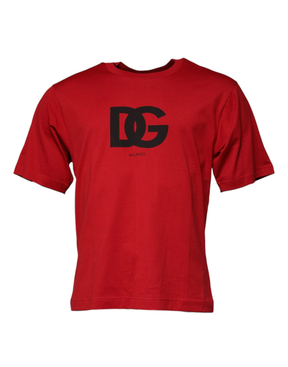 Dolce & Gabbana Red Logo Print Cotton Crew Neck T-shirt - IT42 | XS - T-Shirts