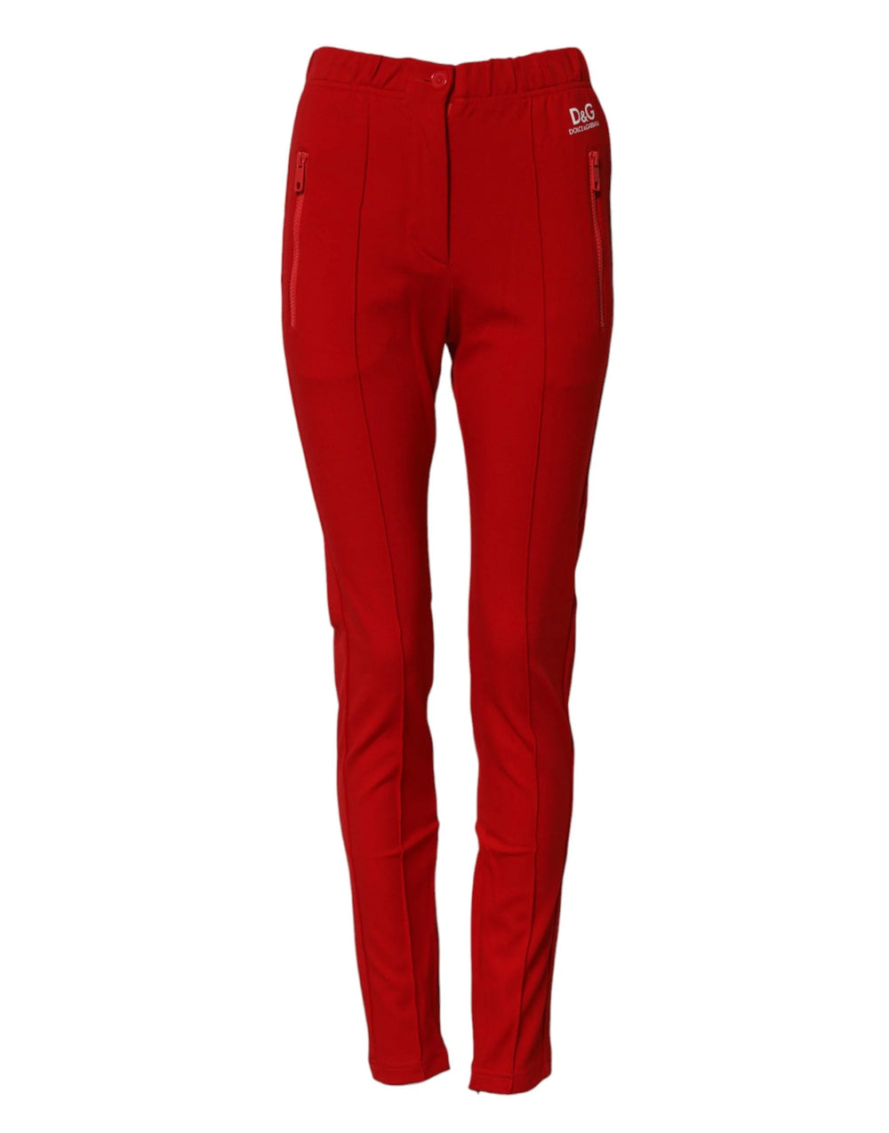 Dolce & Gabbana Red Mid Waist Slim Fit Pants - IT38 | XS - Joggers