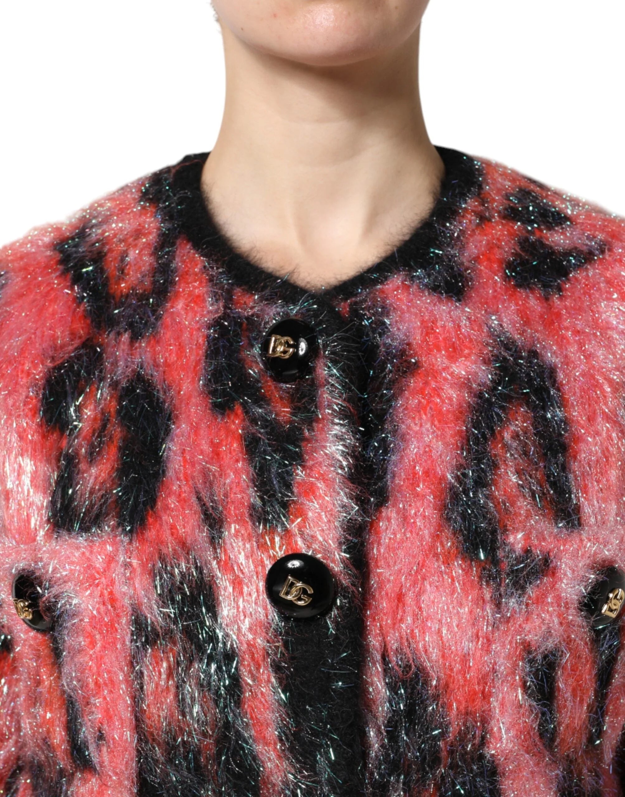 Dolce & Gabbana Red Mohair Wool Button Down Cardigan Sweater - Cardigans