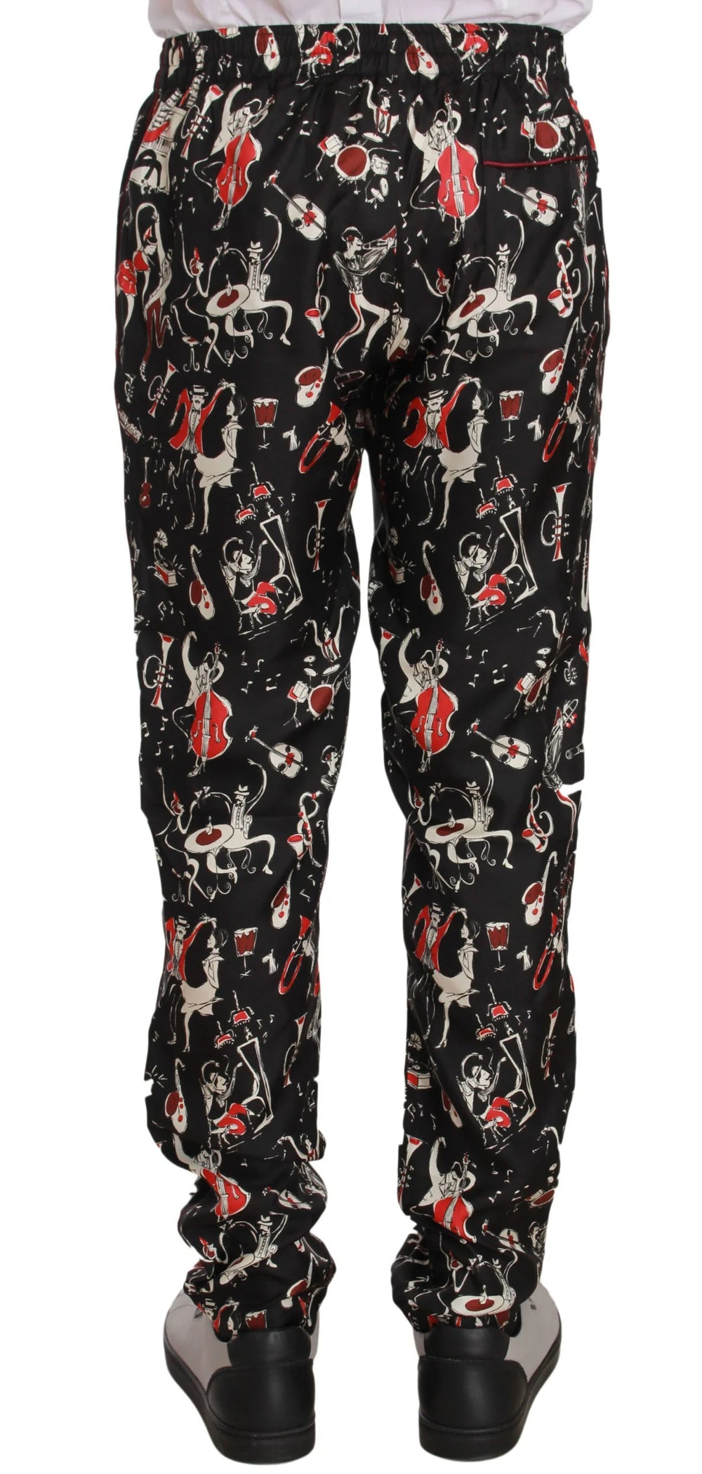 Dolce & Gabbana Red Musical Instrument Print Sleepwear Pants - IT48 | M - Joggers