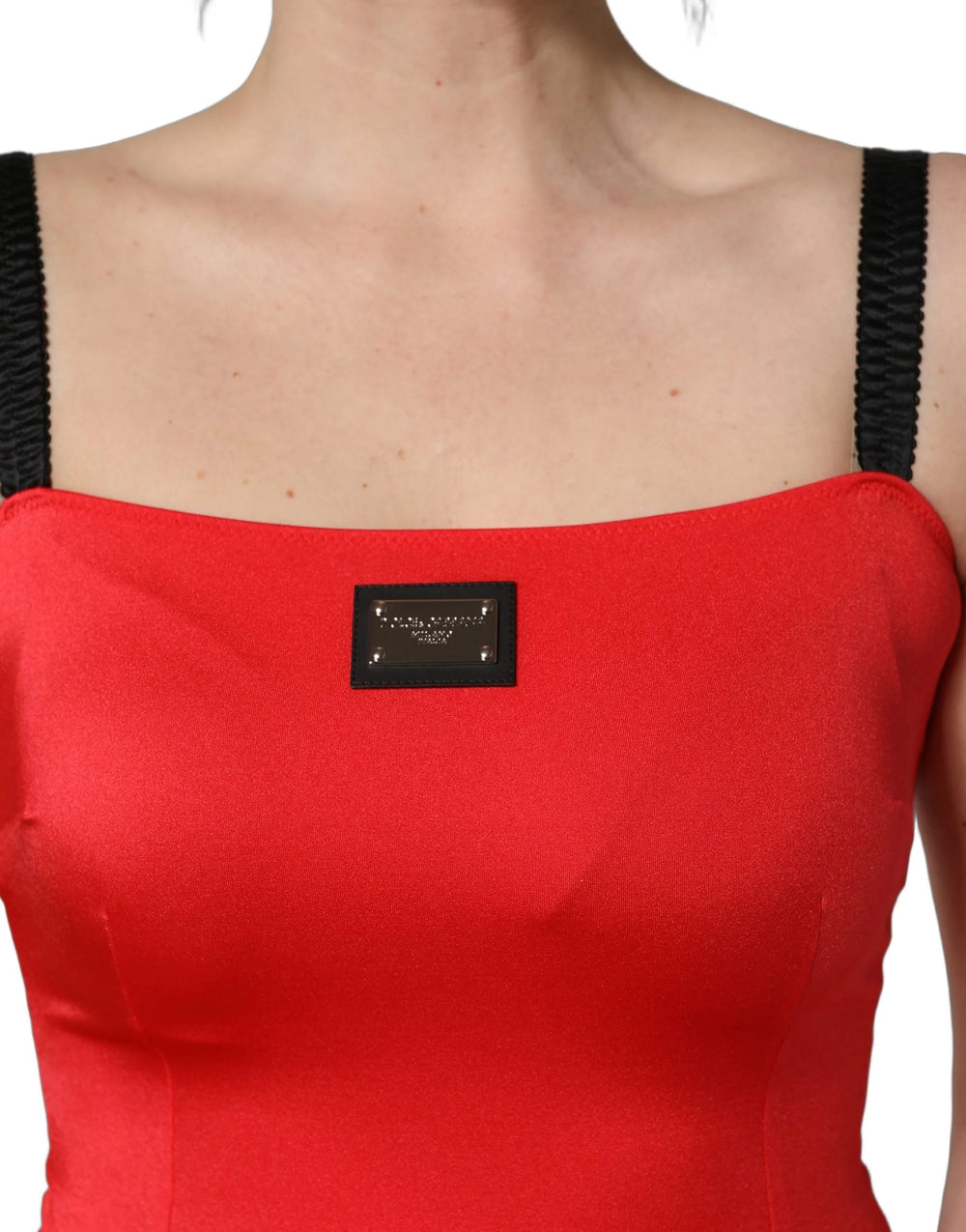 Dolce & Gabbana Red Nylon Blend Cady Sleeveless Mini Dress - IT40|S