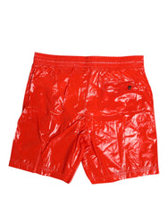 Dolce & Gabbana Red Nylon Drawstring Beachwear Shorts Swimwear - IT4 | S