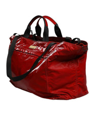 Dolce & Gabbana Red Nylon Hand Shoulder Duffel Travel Bag - Duffel Bags