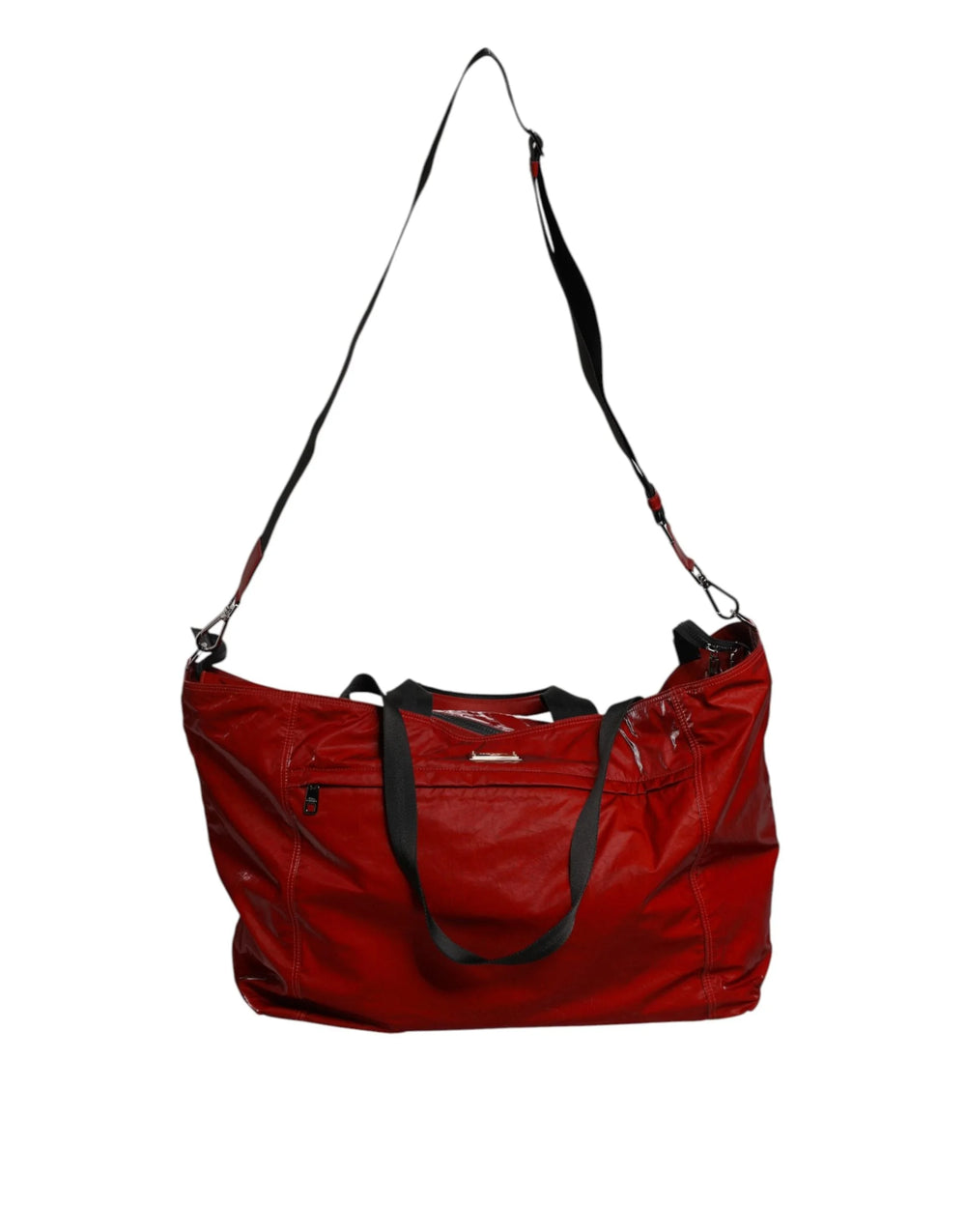 Dolce & Gabbana Red Nylon Hand Shoulder Duffel Travel Bag - Duffel Bags