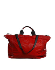 Dolce & Gabbana Red Nylon Hand Shoulder Duffel Travel Bag - Duffel Bags