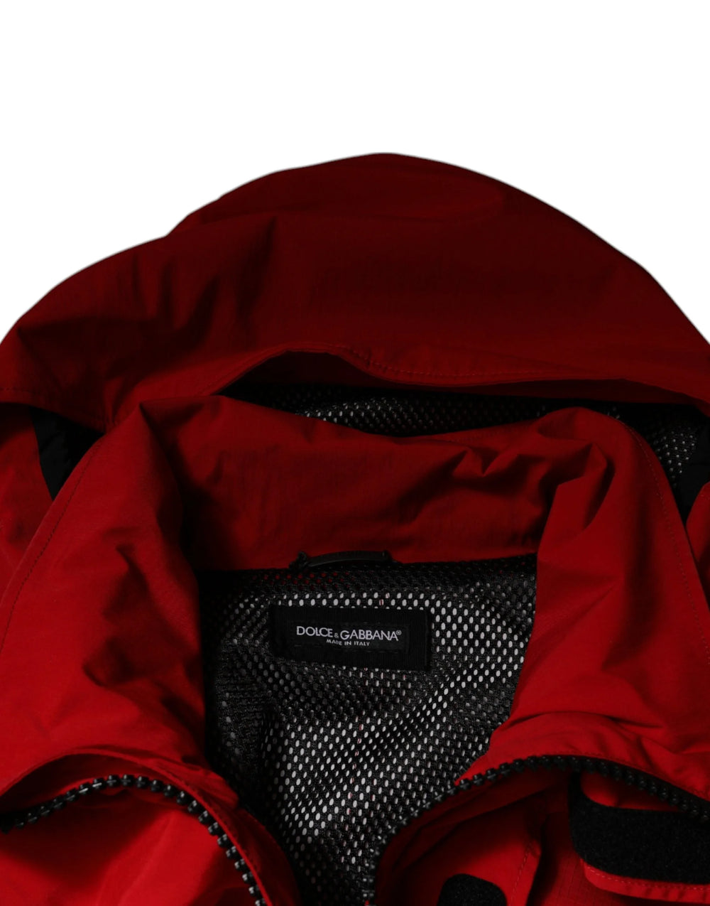 Dolce & Gabbana Red Nylon Hooded Men Full Zip Parka Jacket - IT58 | 3XL - Parkas