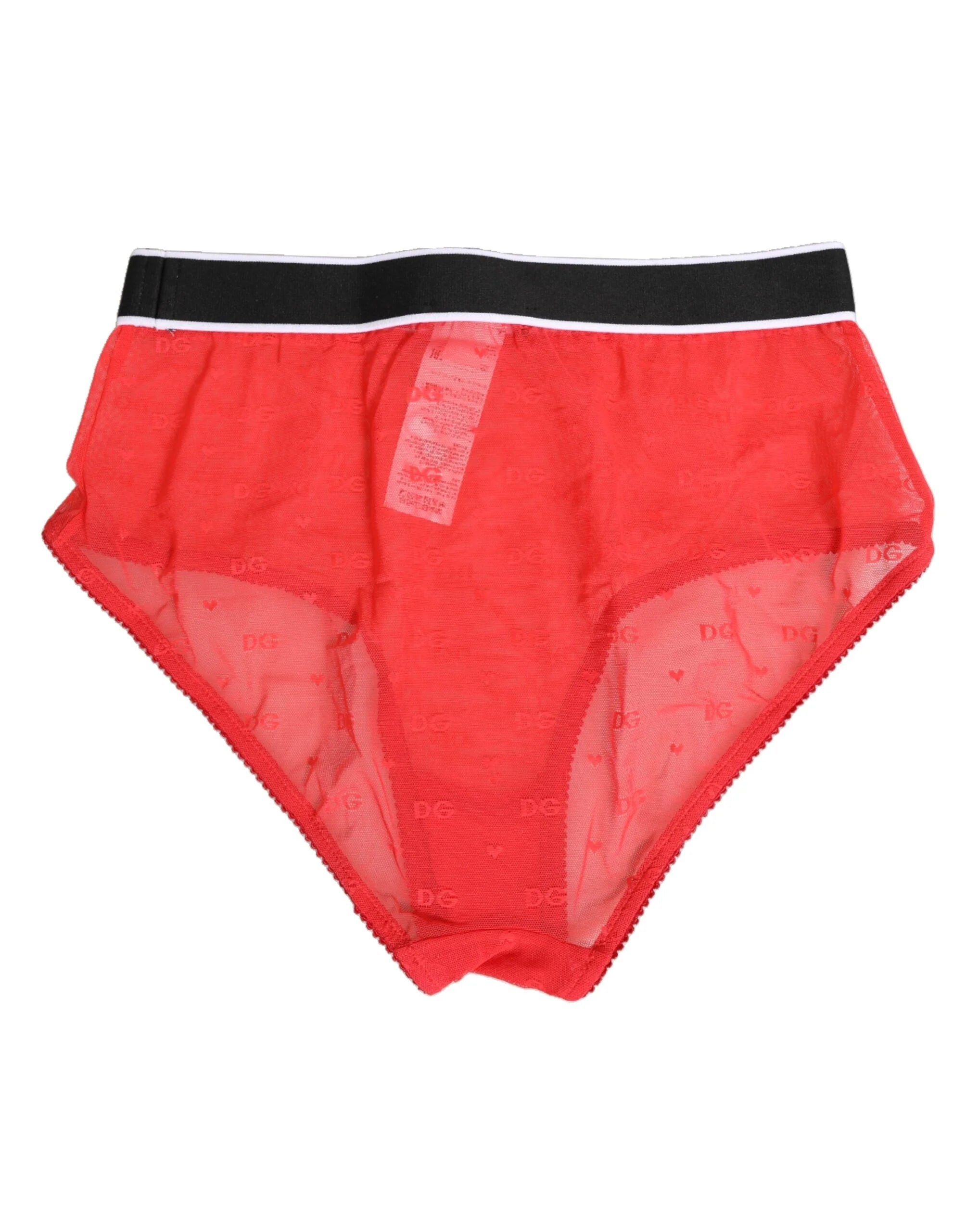 Dolce & Gabbana Red Nylon Logo Waistband Brief Panty Underwear - IT2 | S - Briefs