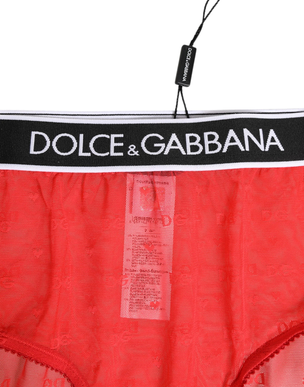 Dolce & Gabbana Red Nylon Logo Waistband Brief Panty Underwear - IT2 | S - Briefs