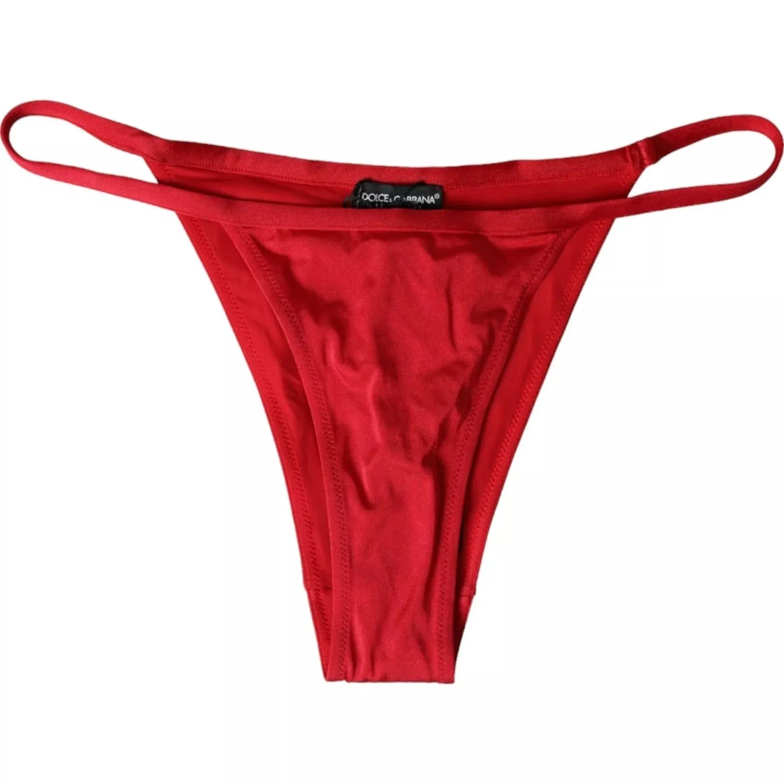 Dolce & Gabbana Red Nylon Stretch Beachwear Swimwear Bottom Bikini - IT3 | M - Classic Bikinis