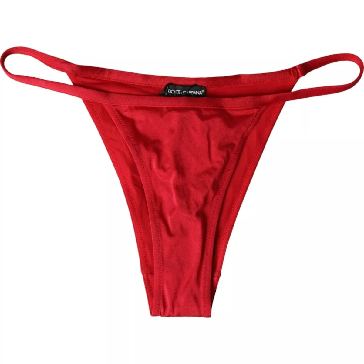 Dolce & Gabbana Red Nylon Stretch Beachwear Swimwear Bottom Bikini - IT3 | M - Classic Bikinis