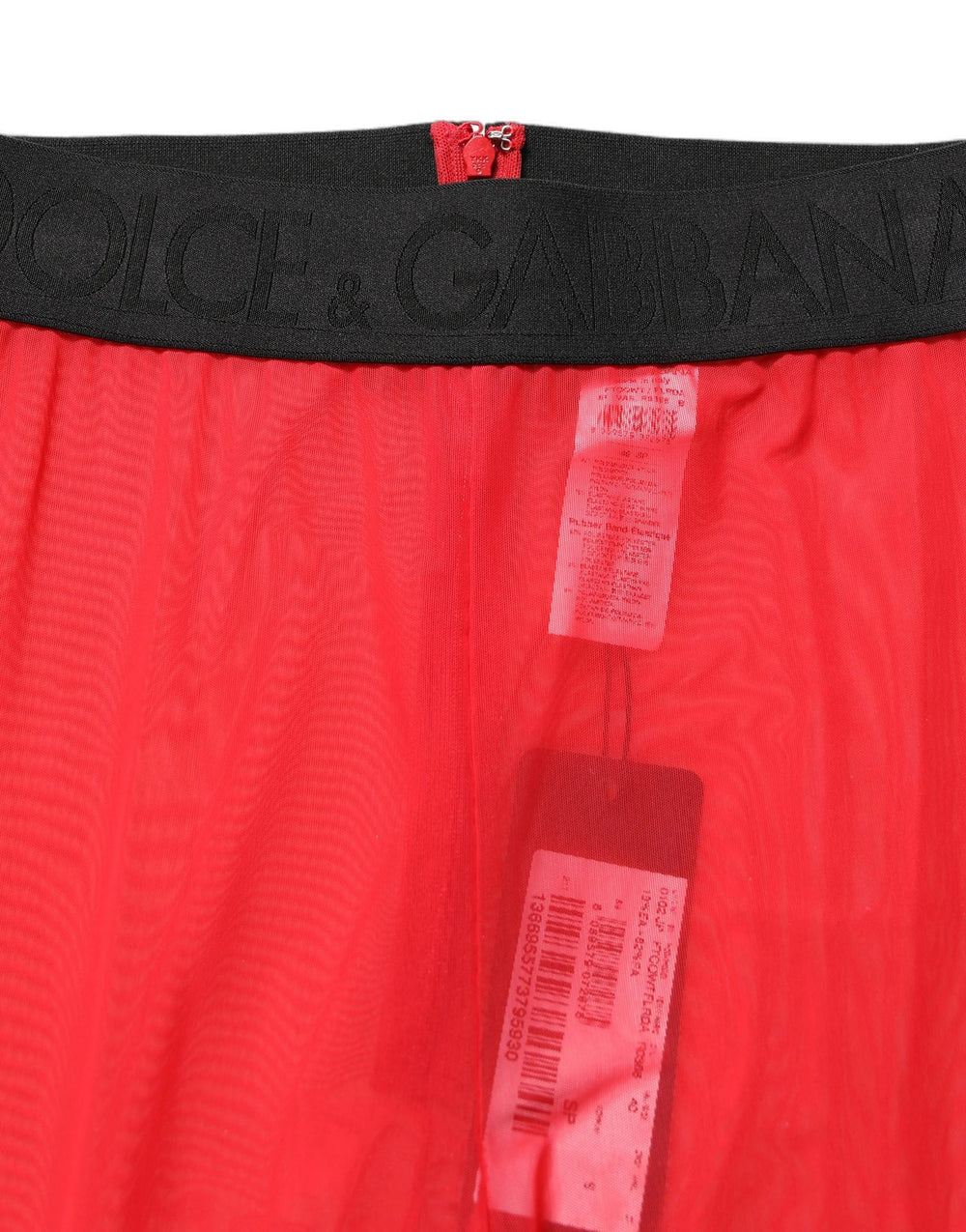 Dolce & Gabbana Red Nylon Stretch Slim Legging Trouser Pants - IT40|S