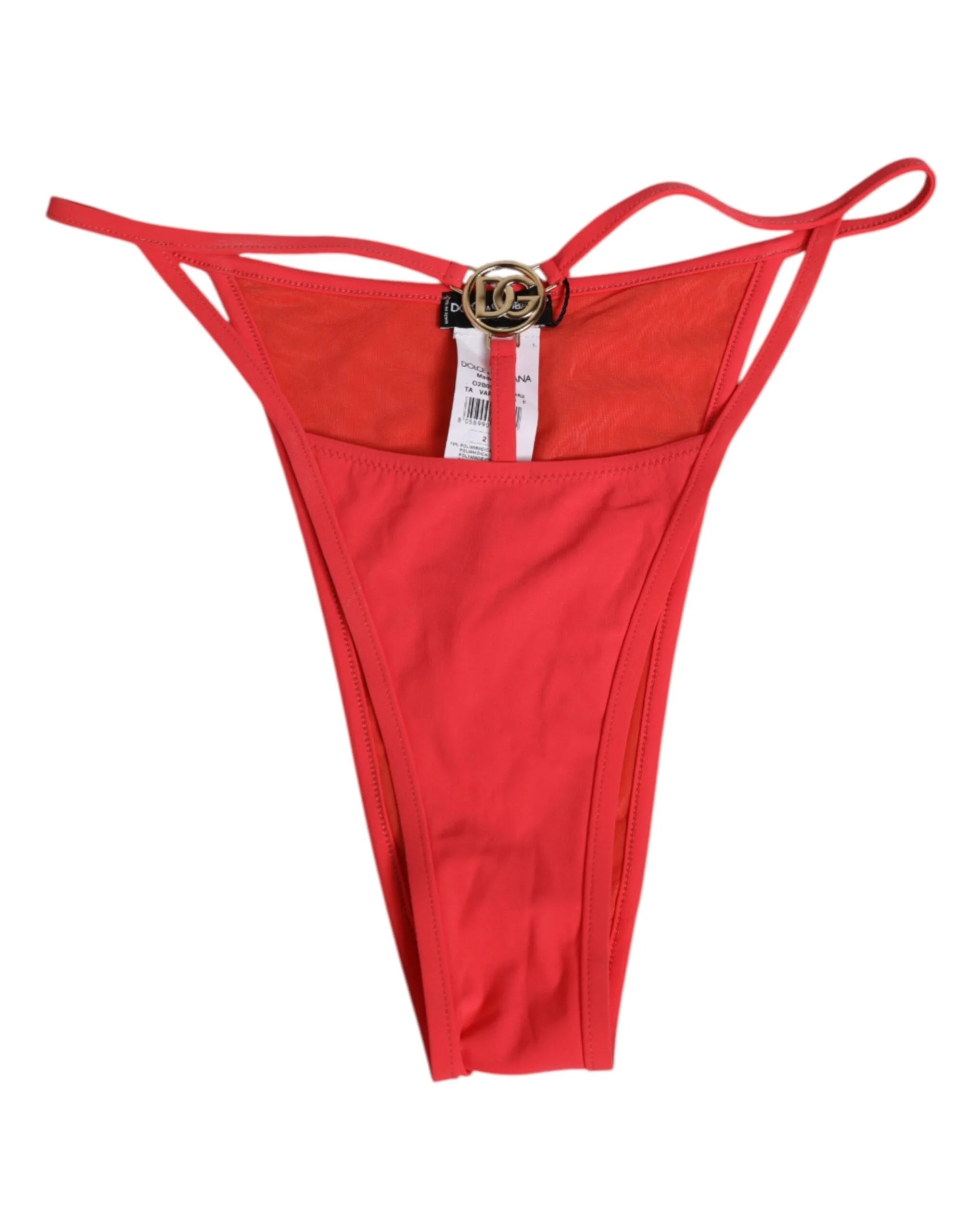 Dolce & Gabbana Red Nylon Stretch Tanga Brief Panty Underwear - IT2 | S - Briefs