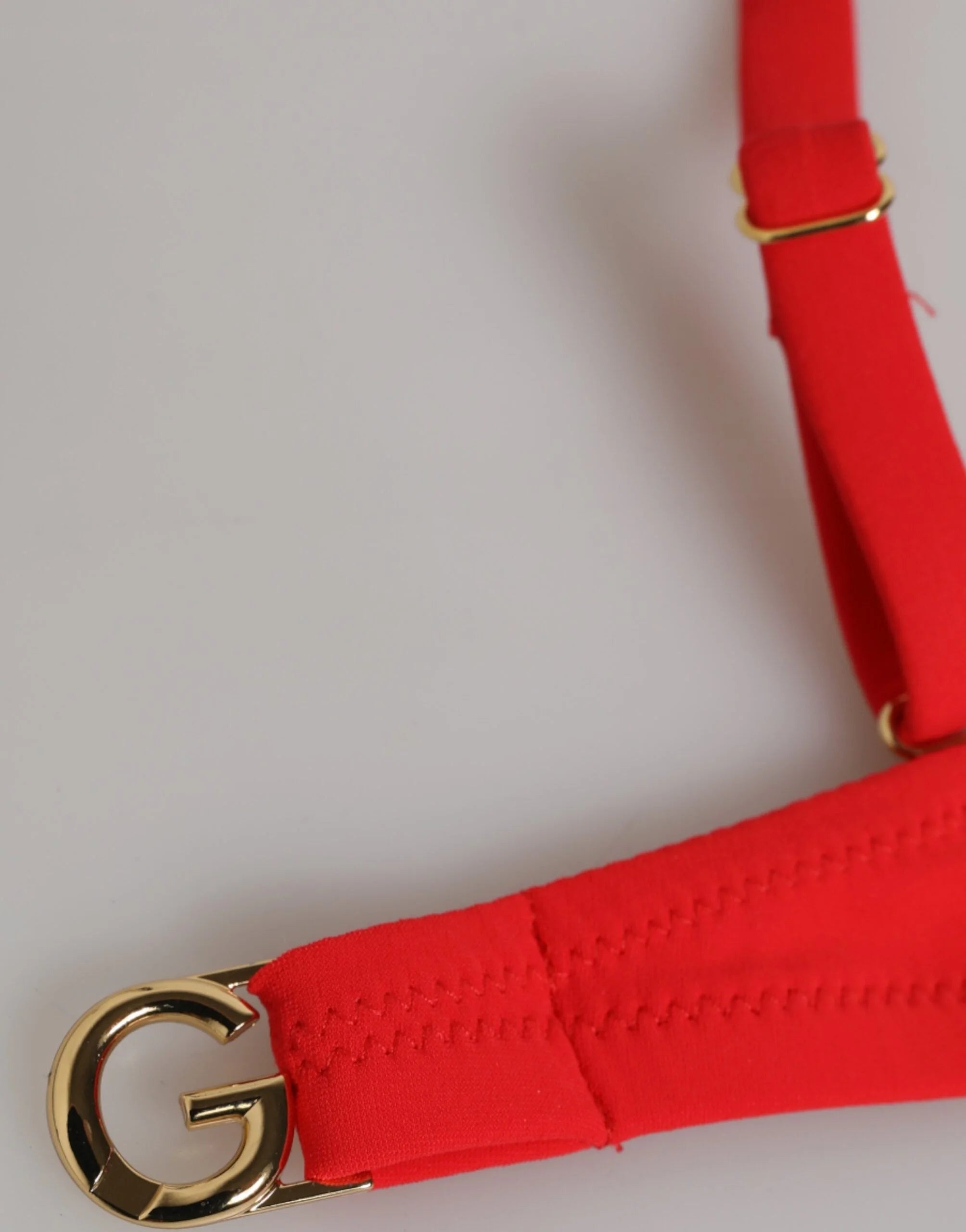 Dolce & Gabbana Red Nylon Swimsuit 2 Piece Top Bottom Swimwear - IT1 | XS - Classic Bikinis