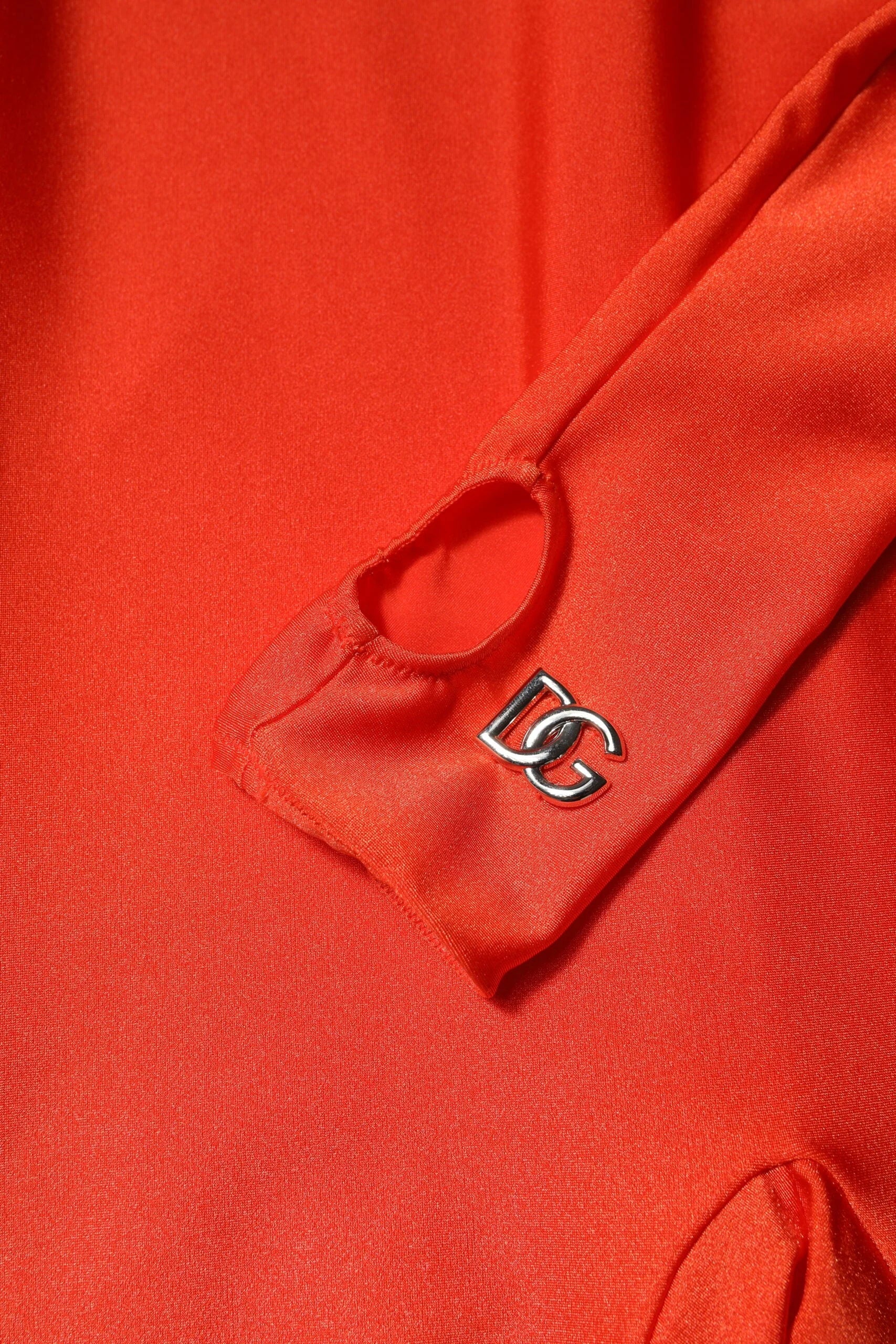 Dolce & Gabbana Red Nylon Turtleneck Bodycon Jumpsuit Dress - IT40|S