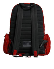 Dolce & Gabbana Red Patent Leather Logo Plaque Backpack Bag - Backpacks