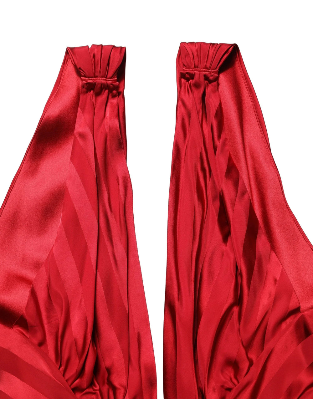 Dolce & Gabbana Red Plunging HalterNeck Draped Jumpsuit Dress - IT42|M