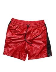Dolce & Gabbana Red Polyester Beachwear Shorts 2Pc Swimwear - IT4 | S