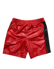 Dolce & Gabbana Red Polyester Beachwear Shorts 2Pc Swimwear - IT4 | S