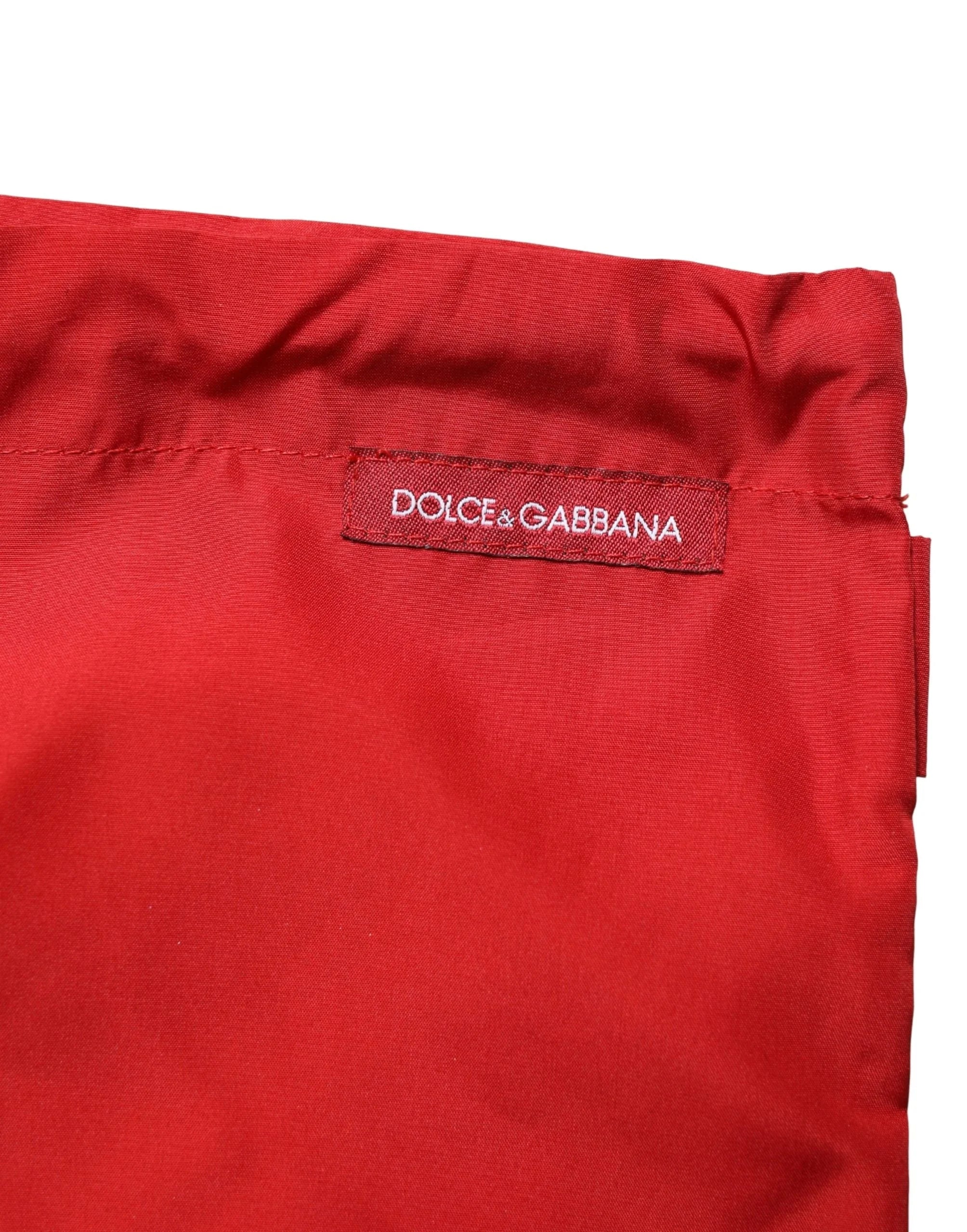 Dolce & Gabbana Røde polyester herre shorts med knyttebånd Badebekledning - IT4 | S