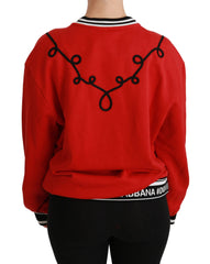 Dolce & Gabbana Red Queen Sequined Love Pullover Sweater - Sweaters